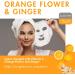 Happy Skin Vitamin C Face Mask with Natural Orange Flower and Ginger for Revived Lifted Skin Treatment Vegan Skin Care No Parabens Cruelty Free Sheet Masks Pack of 5 - Buy Online on GoSupps.com