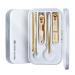 Nail Clipper Kit Nail Clipper Set (5 Pieces) Stainless Steel Manicure Kit for Men and Women with Plastic Storage Box Portable Professional Finger and Toe Nail Kit Nail Clippers Set(Gold)