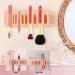 Silicone Makeup Brush Drying Rack | Wall-Mounted Storage Holder for Brushes & Toothbrushes - Pink - Buy Online on GoSupps.com