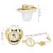 Glitter Rhinestone Crown Pacifier with Clip for Babies 6-18 Months - Letter A - Buy Online on GoSupps.com