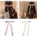 hgnxa Ribbon w Hair Clips for Women Girl Teens Kid Tassels Ribbon wknot Hair Clips with Long Tail Women Hair Accessories Black bow ribbon - Buy Online on GoSupps.com