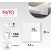 Fato Disposable Paper Napkins - 100 Pack 24x24cm 4-Folded 2-Layer White Eco-Friendly Cellulose - Perfect for Aperitifs & Cocktails - Buy Online on GoSupps.com