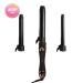 NuMe 3-in-1 Automatic Curling Iron Set | Professional Hair Curler with Interchangeable Tourmaline Ceramic Barrels for Beach Waves - Ideal for All Hair Lengths - Buy Online on GoSupps.com