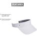 adidas Women's Match Visor - White/White | One Size - Buy Online on GoSupps.com