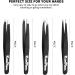 KanPime Professional Stainless Steel Tweezers Set with Storage Case - Precision Kit for Eyebrows, Facial Hair, Splinter and Ingrown Hair Removal (Black) - Buy Online on GoSupps.com
