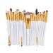 Glamza 20pcs White Eye & 15pcs Contour Palette Makeup Brush Set | Premium Quality for Flawless Application | International Shipping Available - Buy Online on GoSupps.com