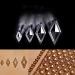Diamond Stamps 3D Geometric Pattern Leather Stamps - One Piece or Set of 4 Leather Stamping Tools in Stainless Steel (LX1-2  one Piece)