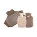 Pl sch-waist warmer belts and hot water bottle waist warmer cover warm belly belt 1000 ml of warm stamps for hands neck feet (brown)