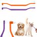 Laundry 2 pieces of cat toothbrushes double -sided cat tooth cleaning brush with a microba head and curved handle deep cleaning for kitten cat careful accessories (purple orange)