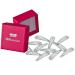 Hair -minded more grip hair clips anti slide (12 pieces | silver shimmering | approx. 5cm) including box for storage (box color: pink)