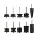 Citian 10 Stlye Black Ebony Wood Leather Burnisher Pointed Tip, Leather Slicker Burnishing Tool, Edge Burnisher Creaser Electric Polished Head DIY Leather Tools ZT003