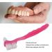 Portable Denture Cleaning Brush for Elderly - Plaque Removal Toothbrush for False Teeth - Pink Denture Brush for Home & Travel - Buy Online on GoSupps.com