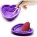 Makeup Brush Cleaning Mat Silicone Cosmetic Brush Cleaning Pad Heart Foldable Brush Cleaning Bowl Portable Cosmetic Brush Cleaner Washing Tool for Makeup Brushes A11ZDQJW (purple) - Buy Online on GoSupps.com