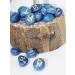 Buy Engraved Blue Onyx Rune Stones Set - Third Eye Crystals | Chakra Healing & Reiki Gift - Buy Online on GoSupps.com