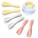 Sibba 6x Metal Mini Spoon Spatula Set - Cosmetics Applicator for Face Masks Creams & Beauty - 2 Gold 2 Silver & 2 Rose Gold - Buy Online on GoSupps.com