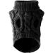 Tower Collar Knitting Sweater for Pets - Winter Warmer & Thick Crochet Coat for Small to Large Dogs & Cats (Black Size L) - Buy Online on GoSupps.com
