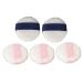 Round Powder Puff Velvet 5 Pieces Skin-Friendly Powder Makeup Double Sided Portable Soft for Home Travel Office