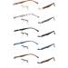 VVDQELLA 5-Pack Frameless Anti-Blue Light Glasses - UV Filter for PC Gaming & Computer Use - 1.25 Magnification - Buy Online on GoSupps.com