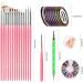 Nail Art Tools Nail Painting Brushes Dotting Pens Designers Manicure Tapes peach Kit Nail Art Tool - Buy Online on GoSupps.com