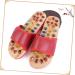 FRCOLOR 1 Pair Massage Slippers Foot Massager Shoe Men Slide Sandals Mens House Slippers Men s Sandals Man Sandals House Shoes for Men Shoes Sandals Mat Wooden Agate Leisure Shoes 36 EU Red - Buy Online on GoSupps.com