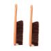 KKRAUS 2pcs Woooden Hand Brush Soft Bristle Long Handle Bench Brush Bedroom Home Dust Brush for Cleaning Car Bed Couch Furniture Dust Brush Brown