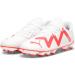 PUMA Unisex Future Play FG/AG Jr Football Shoe - 33 EU - Puma White Fire Orchid | International Shipping Available - Buy Online on GoSupps.com