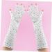 FRCOLOR 2 Pairs Nail Gloves Uv Light Gloves Gel Manicure Uv Gloves Gel Manicure Gloves Uv Lamp Uv Protection Manicure Gloves Polyester Grill Lamp Women's White Lightweight 38x13cm - Buy Online on GoSupps.com