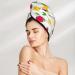 Hair Towel Wrap - Quick Dry Hair Turban with Button | Strawberry & Lemon Design - Buy Online on GoSupps.com