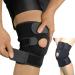 GoGadget-Zone New Adjustable Knee Brace Support Neoprene Open Patella Ligament Support for Bursitis Joint Knee Compression Meniscus Tears Injuries Medical NHS Pain Relief Stabilizer Adults Black