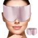 Breathable Silk Eye Mask - Adjustable Comfortable Sleep Mask with Headband - Soft Eye Sleeping Tool in Pink - Buy Online on GoSupps.com