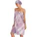 Shop Women's Towel Wrap Set of 3 - Adjustable Quick Dry Pastel Pink & Purple Tartan Plaid Spa Body Wraps - Buy Online on GoSupps.com