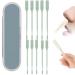(10PCS) Nose Hair Trimmer for Men and Women 2024 New Nasal Hair Cutter 360 Rotating Manual Nose Hair Trimmer Stainless Steel Blades Plastic Barrier for Safety Nose Hair Scissors (Green)