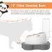 Elevated Tilted Cat Food and Water Bowl Set with Automatic Dispenser - Grey-Stainless Steel - Buy Online on GoSupps.com