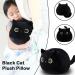 OUKEYI 50cm Black Cat Plush Toy Black Cat Pillow Fat Cat Kawaii Pillow Stuff Plushies Lumbar Back Cushion Decoration for Kids Home Decor Gift Boys Girls Birthday Valentines Christmas - Buy Online on GoSupps.com