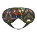 Colorful Parrots On Tree Print Double-Sided Eye Mask Soft and Light Blocking for Enhancing Sleep Quality