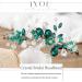 IYOU Baroque Bridal Headband Green Sparkly Crystal Wedding Headpiece Beads Evening Party Prom Hair Piece Accessories for Women - Buy Online on GoSupps.com