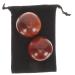 Magiclulu 2 pieces wood health ball palm massage balls massage hand exercise wood fitness balls rolling handball massage wooden balls massage balls