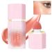 Liquid Blush Face Blusher Rouge Natural Smooth Blusher Pigment Long Lasting Creamy Soft Cheek Multi-purpose Stick Makeup With Cushion Cosmetics Liquid Facial Blush(Rose)