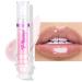 Lip Plumping Lip Gloss Needle Tube Shape Slightly Spicy Lip Glow Oil Transparent Or Shimmer Glass Mirror Glossy Lip Balm Long Lasting Nourishing Lip Care Lipstick Makeup (Color 02)