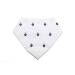 V&D HOME - Baby and Toddler Dribble Bib with Teether | 0-18 month Teething Bibs for Baby and Toddler | 100% BPA & Pthalate Free | Bandana bib with teether Navy White