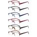 COJWIS 6 Pack Reading glasses Blue light filter glasses for women and men's spring hinge reading aid glare -free UV glasses (6 color 1.25) 6 Mix color 1.25 x
