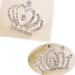 Kids Princess Crown Rhinestone Tiara Hair Comb Set - Sparkling Crystal Hair Clips for Girls, Teens, Toddlers - 2 Pcs Mini Decorations - Buy Online on GoSupps.com