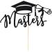 Arthsdite 1Pc Masters Cake Topper 2024 Graduation Cake Topper Congrats Grad Cake Decorations Masters Graduation Party Decorations Supplies - Black Glitter Black Masters Cake Topper - Buy Online on GoSupps.com