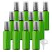 ZEOABSY 12 Pieces 100 ml Green Lotion Bottles with Black Pump 100ml Empty PET Plastic Lotion Pump Bottle Cosmetic Gel Travel Container for Cosmetic Make up Cleaning + 2 x Funnel Green 100ml