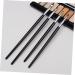 IWOWHERO 4pcs Eye Shadow Brush Set Eyeshadow Brush Fine Precision Eyeliner Brush Black Wooden Handle - Buy Online on GoSupps.com