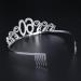 Frcolor 60th Birthday Tiara Crystal Rhinestone Women 60th Birthday Crown with Combs Silver Red - Buy Online on GoSupps.com