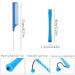 48 PCS Hair Perm Curlers Hair Perm Rods Hair Rollers Plastic Perming Rods with Steel Pintail Comb Cold Wave Rods for Salon Home Hairdressing Styling Tools (Blue) - Buy Online on GoSupps.com