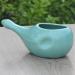 HealthGoodsIn Ceramic Neti Pot - Dishwasher Safe for Nasal Cleansing - Turquoise Color - 225 Ml Capacity + 5 Sachet Neti Salt - Buy Online on GoSupps.com