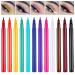 LOPHE Liquid Eyeliner Set of 12 Rainbow Color Matte Finish Durable and Waterproof Stain Resistant Perfect for Christmas and Masquerade Ball