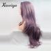 Xiweiya 24-Inch Long Matte Purple Lace Front Wig - Heat Resistant Natural Wave Synthetic Mermaid Hair Replacement - Buy Online on GoSupps.com